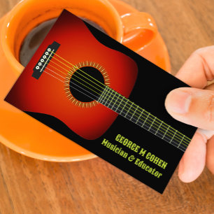 Music Guitar-Affärskortet Visitkort