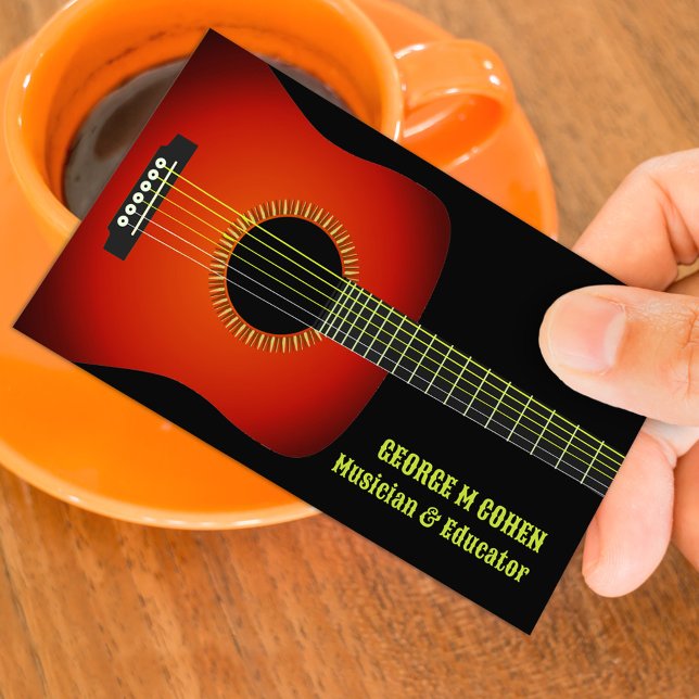 Music Guitar-Affärskortet Visitkort (Skapare uppladdad)