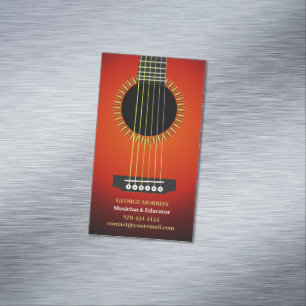 Music Guitar Magnetiska Visitkort