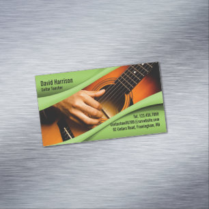 Music Guitar Magnetiska Visitkort