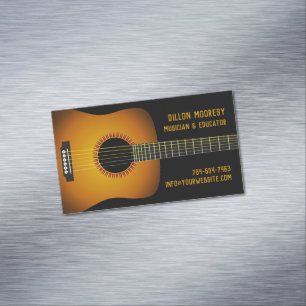 Music Guitar Magnetiska Visitkort
