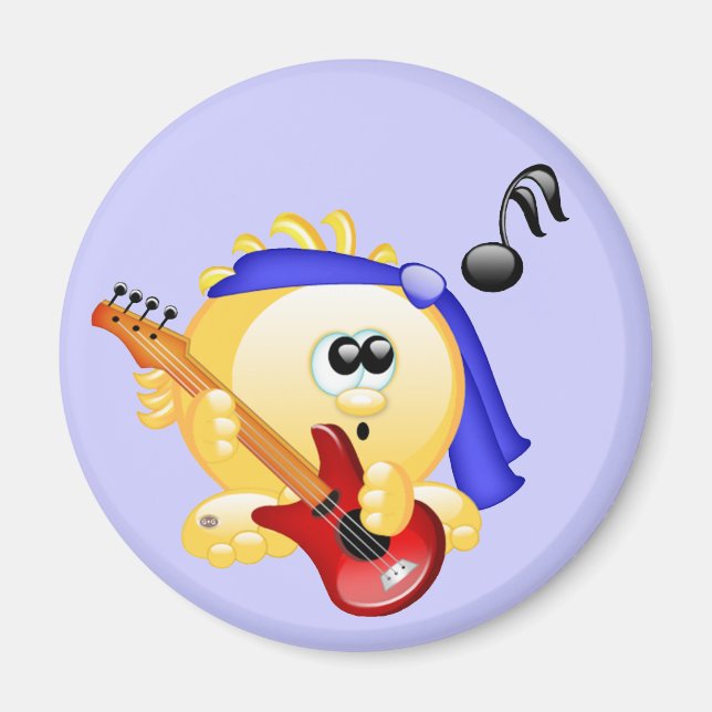 Music Guitar Player Magnet (Framsidan)