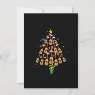 Music Guitar Träd Santa Hat Funny Gifts Music Inbjudningar
