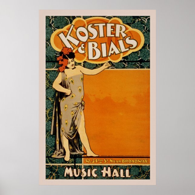 Music Hall Vintage affisch (Framsidan)