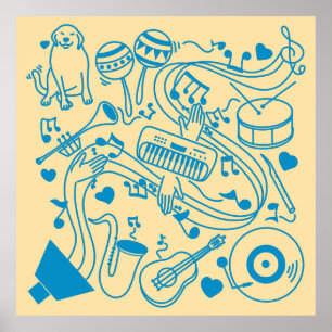 Music Händer - ASL Design Poster