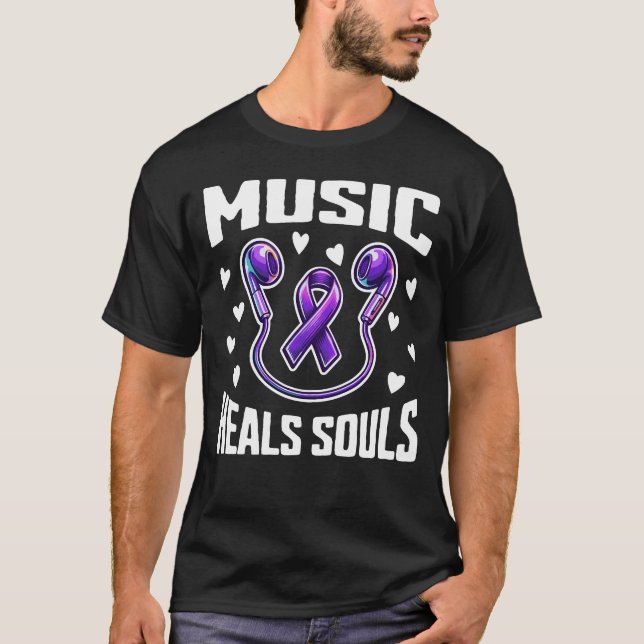 Music Heals Souls T Shirt (Framsida)