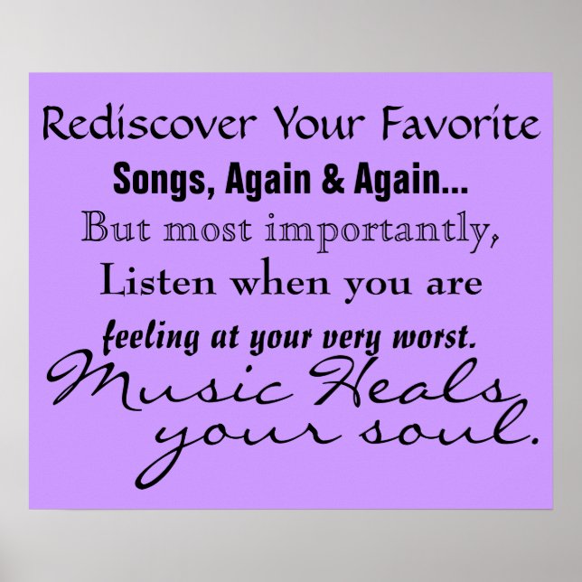 Music Heals Your Soul Poster (Framsidan)