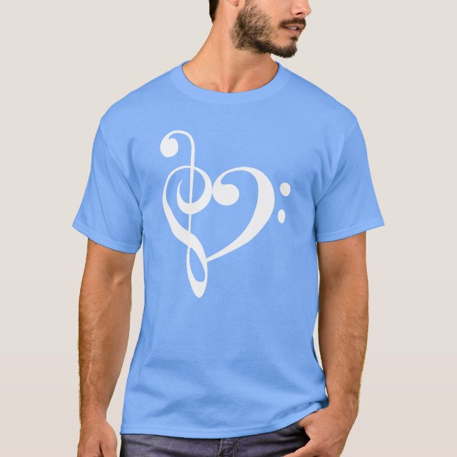 Music Heart Sten Baseball retro T Shirt (Framsida)