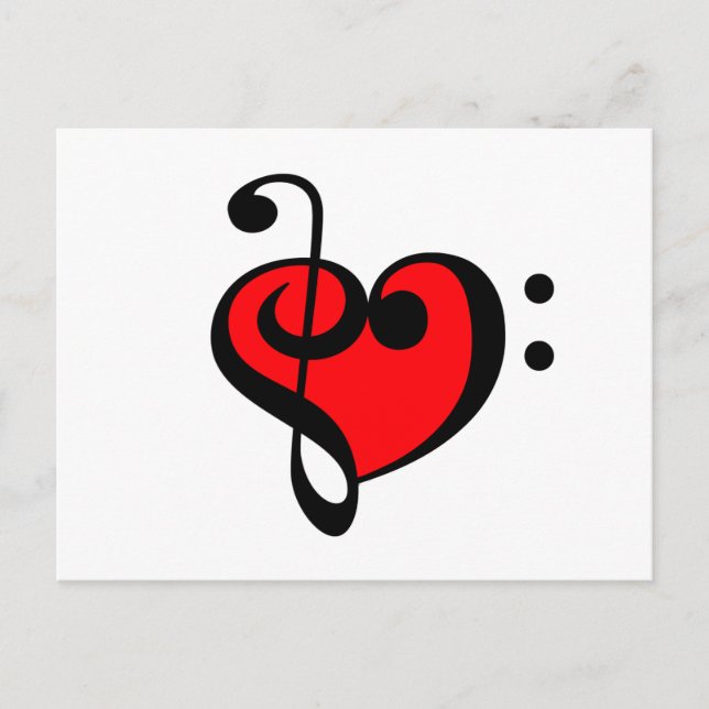 Music Heart Vykort (Framsida)