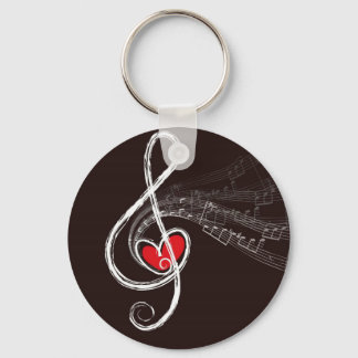 Music Hearts Nyckelring