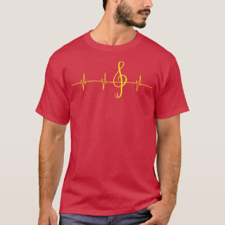 Music Heartslag Pulse Musician Clef T Shirt
