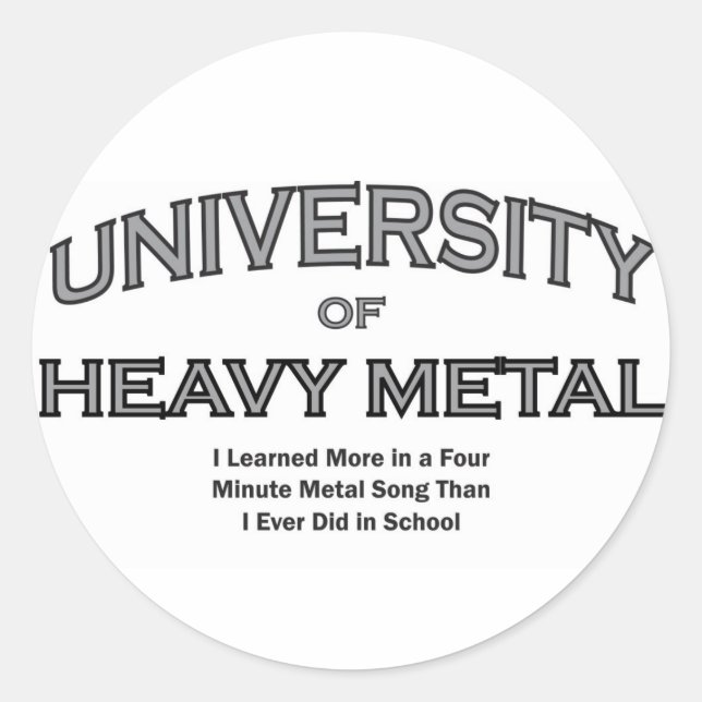 MUSIC-HEAVY METALL RUNT KLISTERMÄRKE (Framsida)