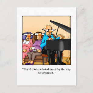 Music Humor Piano vykort