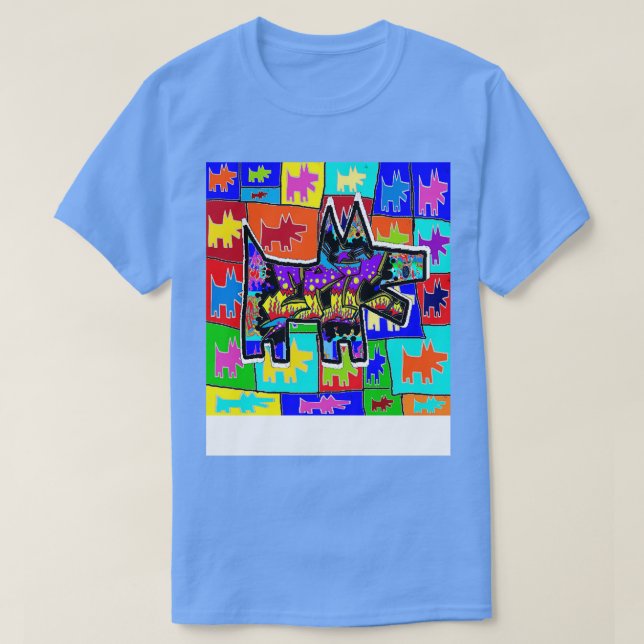 Music Hund Graffiti Rap T Shirt (Design framsida)