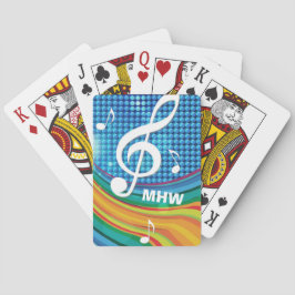 Music Illustration anpassningsbar monogram-spelkor Kortlek