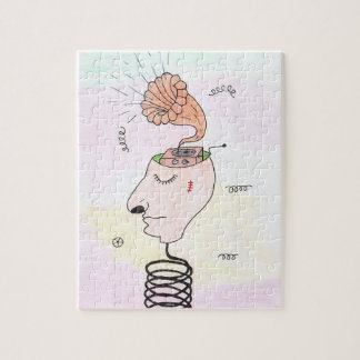 "Music in my head" Postcard Pussel