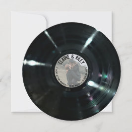Music=inbjudan till Kärlek runda vinylinspelning Inbjudningar