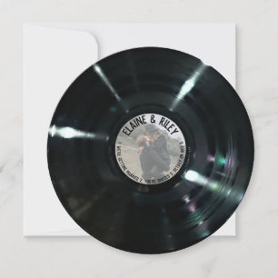 Music=inbjudan till Kärlek runda vinylinspelning Inbjudningar
