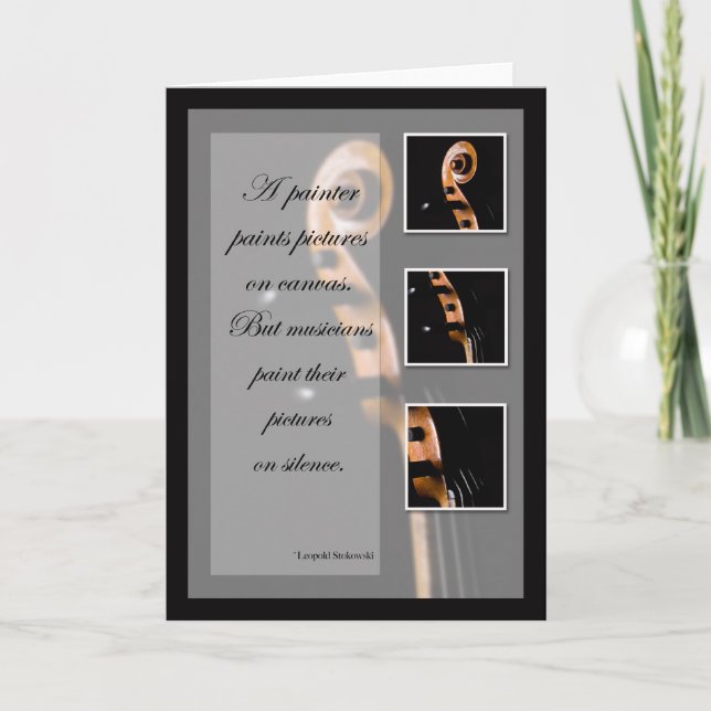 Music inspiration Cello eller Bass Kort (Framsida)