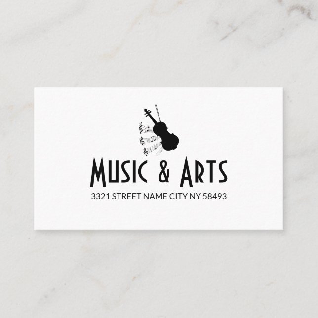 Music Instructor  Business Card Visitkort (Framsida)