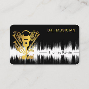 Music Instruments Event Organizer DJs Player Playe Visitkort