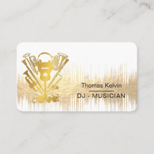 Music Instruments Event Organizer DJs Player Playe Visitkort