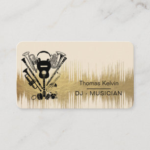 Music Instruments Event Organizer DJs Player Playe Visitkort