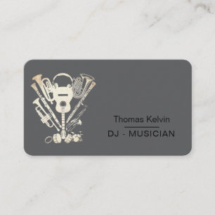 Music Instruments Event Organizer DJs Player Playe Visitkort
