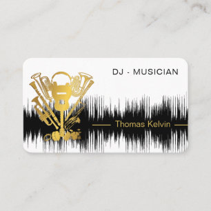 Music Instruments Event Organizer DJs Player Playe Visitkort