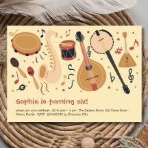 Music instruments kids birthday