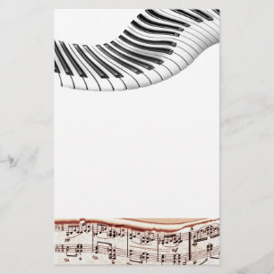 Music Instruments Tangentbord Piano Notes Art Brevpapper