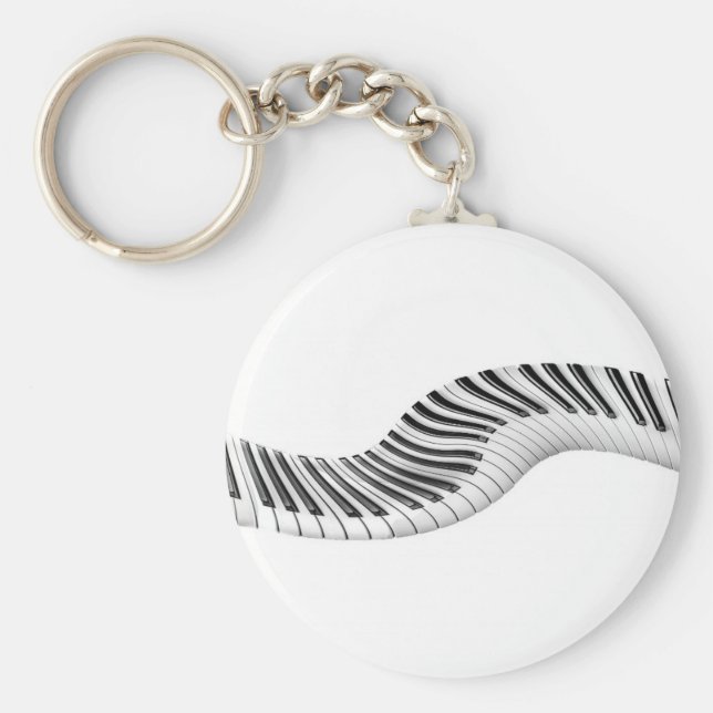 Music Instruments Tangentbord Piano Notes Art Nyckelring (Framsidan)