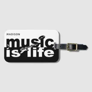 Music Is Life-eget namn Bagagebricka