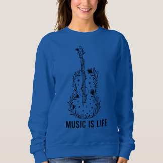 Music Is Life Instrument Art | Kvinnors Tröja