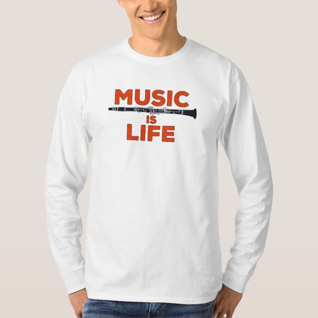 Music is Life T Shirt (Framsida)