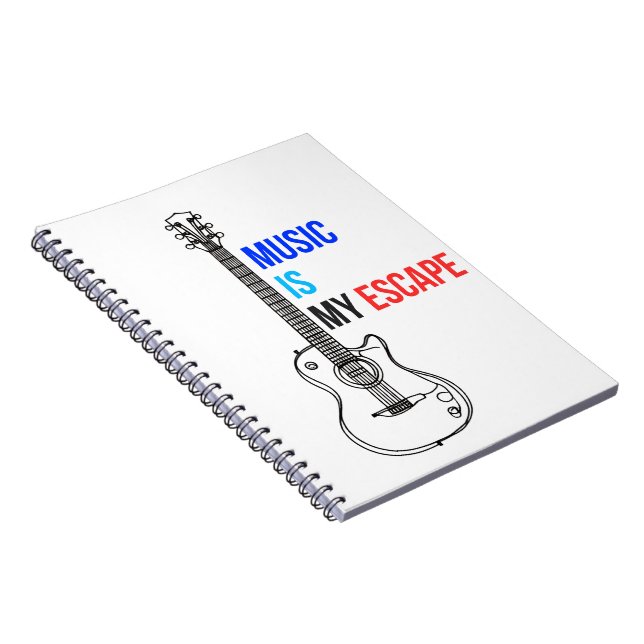 Music is my escape anteckningsbok (Högra Sidan)