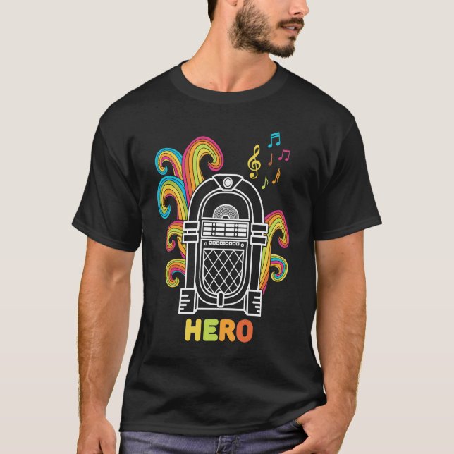 Music Jukebox Hero Music Karaoke   1 T Shirt (Framsida)