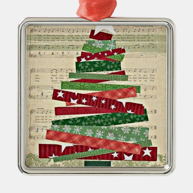 "MUSIC & JULGRAN ORNAMENT*** OCH GIFT JULGRANSPRYDNAD METALL (Framsidan)