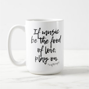 MUSIC KÄRLEK SPELA TWELFTH NATT SHAKESPEARE KAFFEMUGG