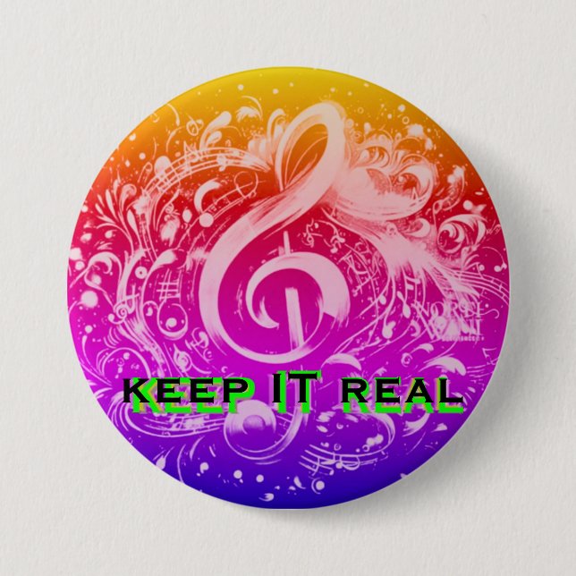 MUSIC - KEEP IT REAL RAINBOW KNAPP (Framsida)