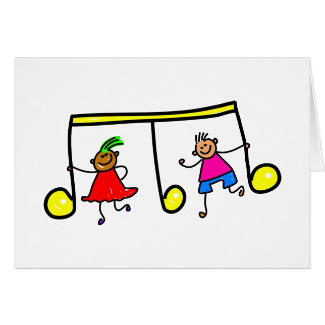 Music Kids Hälsningskort (Framsidan Horizontal)
