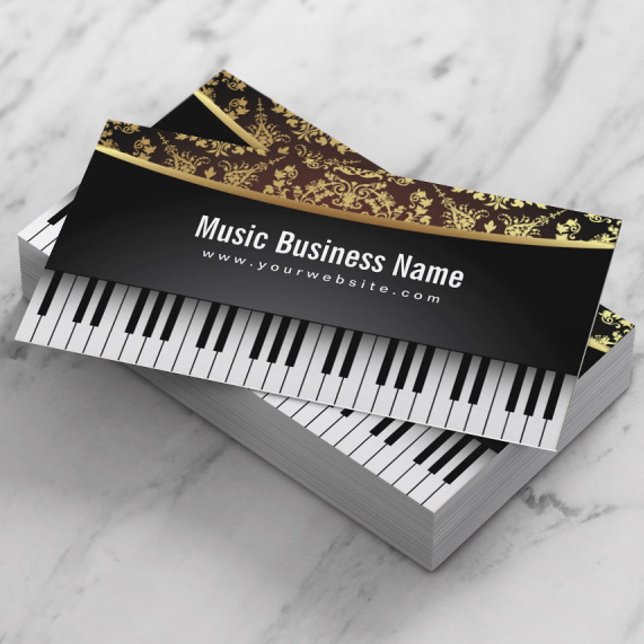 Music Lacher Luxury Realistic Piano Visitkort (Skapare uppladdad)