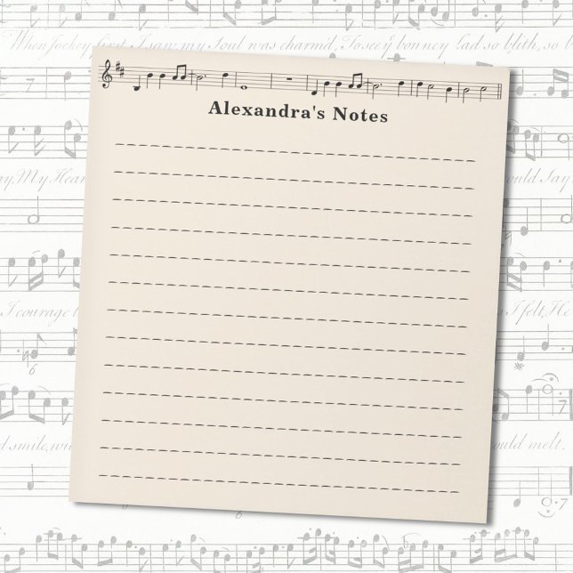 Music Lakan Anteckningsblock (Music Sheet Notepad)
