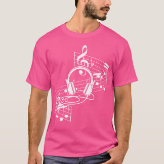 Music Lakan Headphone Clef Musik noter Musician T Shirt