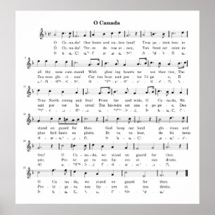 Music Lakan of Canada's National Anthem O'Canada Poster