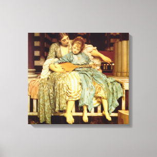 Music Lesson av Frederic Leighton Canvastryck