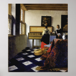 Music Lesson av Johannes Vermeer Poster