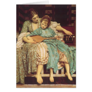 Music Lesson av Lord Frederic Leighton Hälsningskort