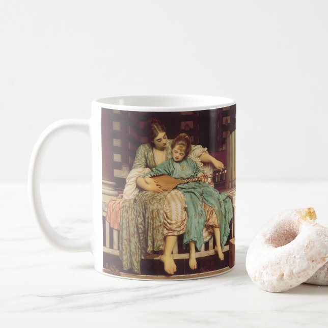Music Lesson av Lord Frederic Leighton Kaffemugg (Med munk)