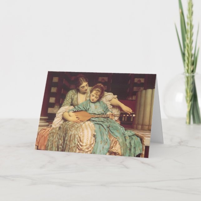 Music Lesson av Lord Frederic Leighton Kort (Framsida)